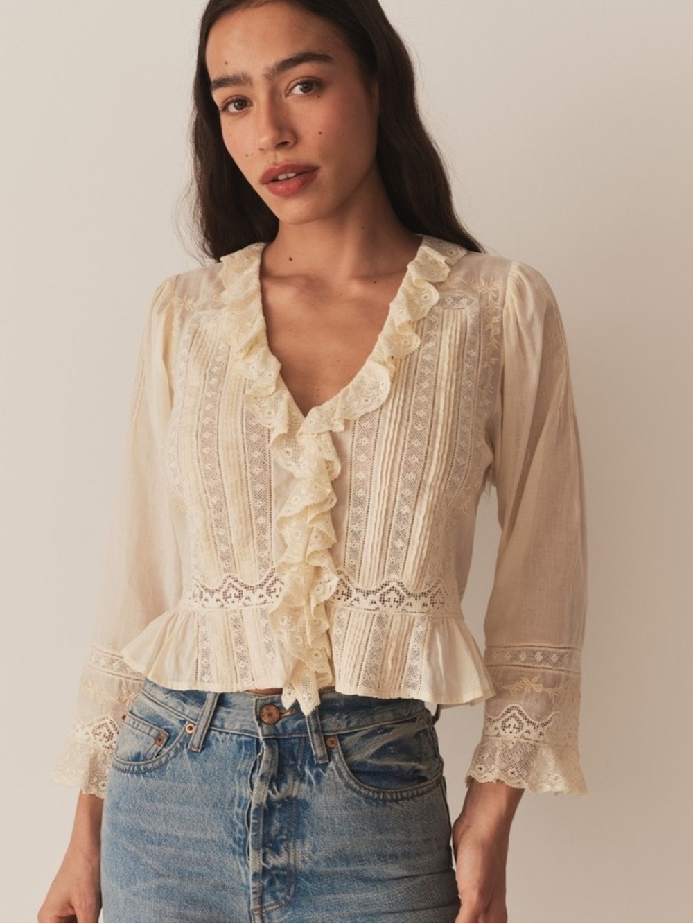 DÔEN Eldoris top in alabaster xxl